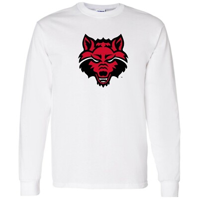 Arkansas State Red Wolves Primary Logo Long Sleeve - White