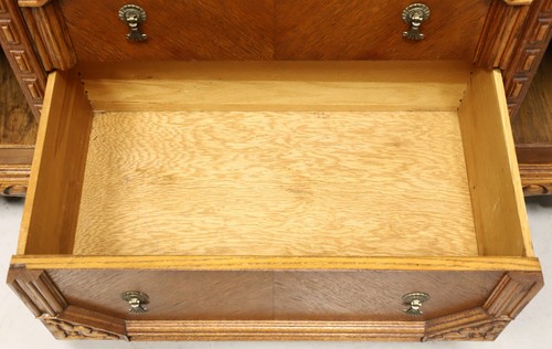 Late 20th Century Oak Jacobean Revival Style Sideboard - Picture 10 of 13