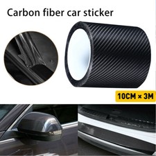 2x Car Scuff Plate Black Carbon Fiber Door Sill Cover Panel Step Protector Guard