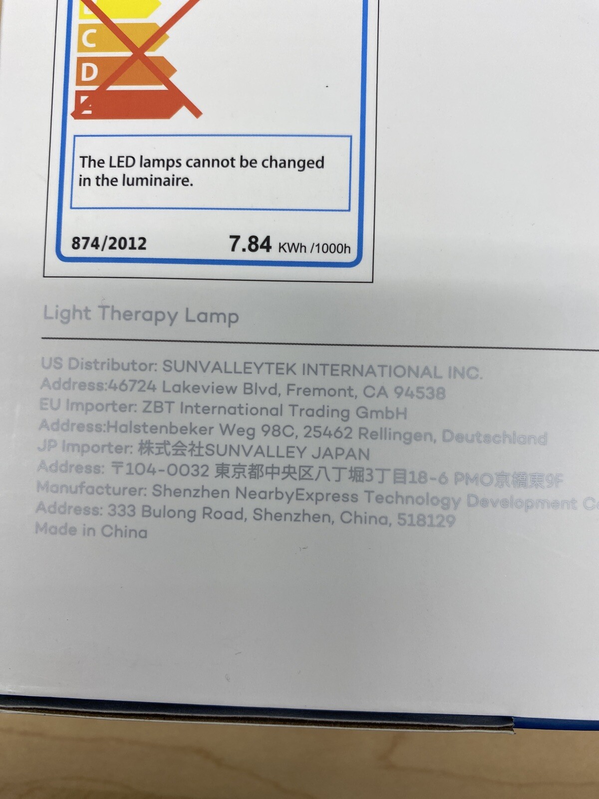 Light Therapy Lamp Miroco MLCL008. New In Box. Ships USPS Priority