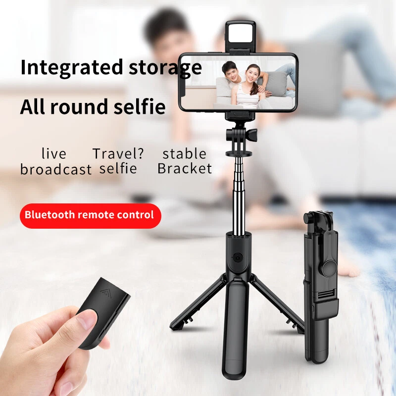 Remote Selfie Stick Tripod Stand LED Light For iPhone 16 15 14 13 Pro Max 12 11 - Image 2 of 4