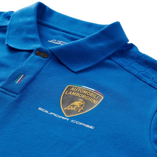 Polo de viaje para hombre Lamborghini Squadra Corse azul - Imagen 5 de 5