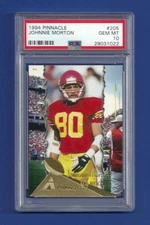 1994 PINNACLE #205 JOHNNIE MORTON ROOKIE RC PSA 10 GEM MINT POP 1 DETROIT LIONS