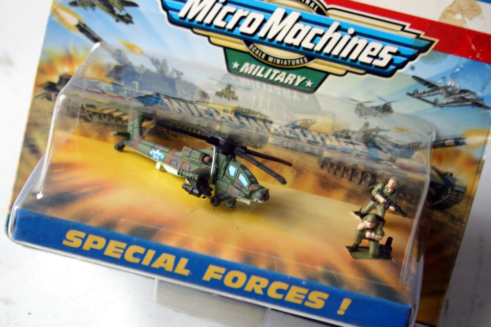 VINTAGE 90'S MICRO MACHINES MILITARY SPECIAL FORCES ARMY HELICOPTER IDEAL NEW ! - Image 3 of 4