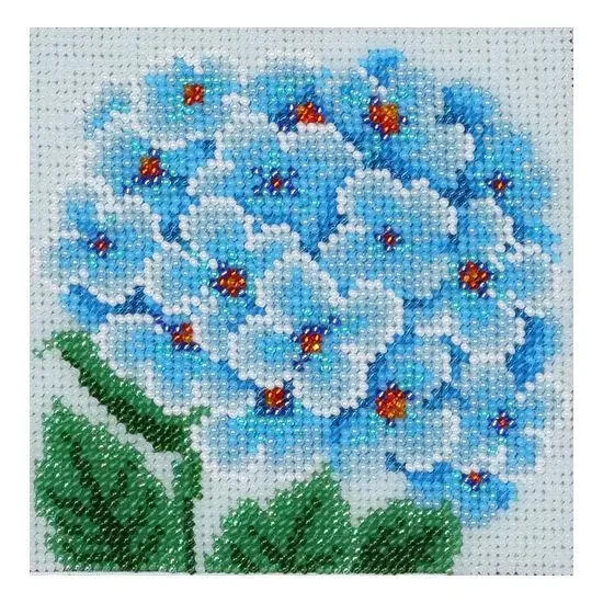 hydrangeaオーダーページ Bead Embroidery Kit Blue Hydrangea DIY Stamped Bead