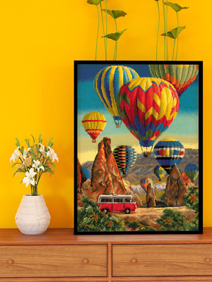 RIOLIS Counted Cross Stitch Kit 2021 Festival in Cappadocia- Colorful View