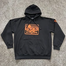 MTN OPS Hoodie Mens XL Black Sweatshirt Logo Relaxed Hiking Outdoor Tactical