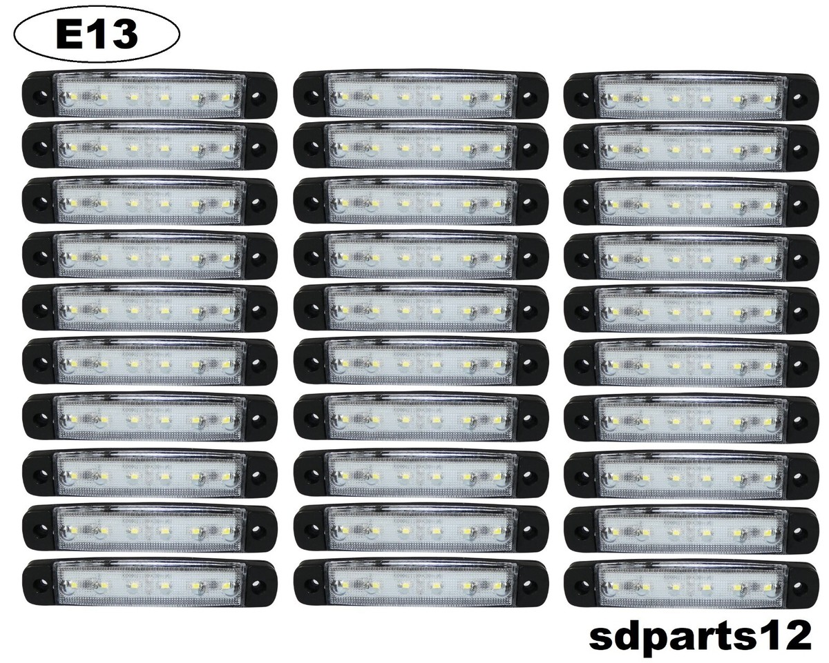 8x 24V/12V LED FEUX DE GABARIT CAMION CAMPER CHASSIS REMORQUES ROUGE E - Foto 8