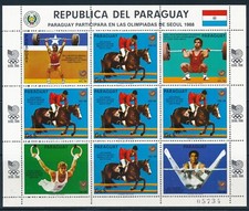 Paraguay - 1988 Seoul Olympic Games MNH Sports Stamp Horsing Joe Fargis (#2196)