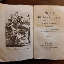 2 VOLUMI STORIA DELLE CROCIATE INCISIONI D. BERTOLOTTI 1824 STORIA UNIVERSALE