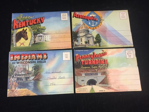 1939-1946 LOT OF 4 ASST POSTCARD ORDNERS, KENTUCKY, WISCONSIN DELLS, ANNAPOLIS.. - Bild 1 von 3