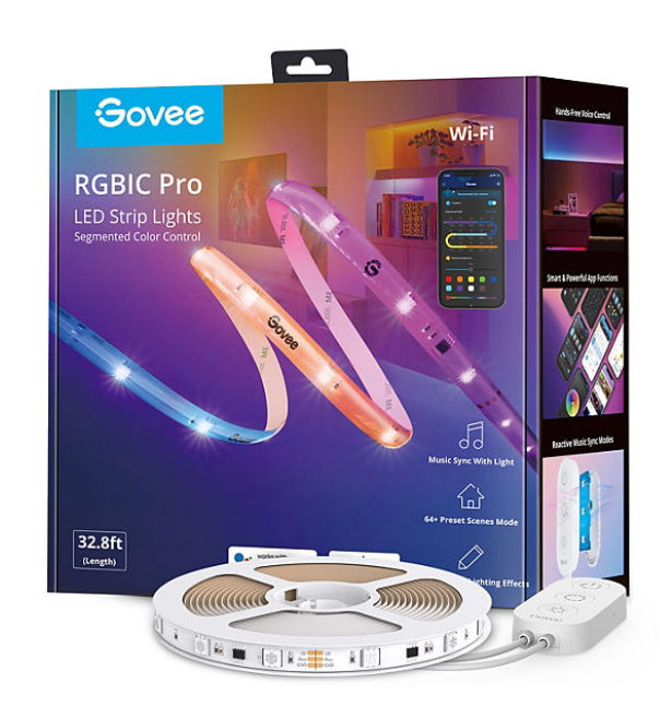 Govee RGBIC Pro LED Strip Lights w/ Segmented Color Control
