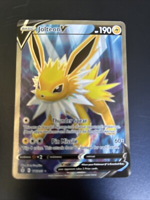 Jolteon V Full Art 177/203 Ultra Rare Evolving Skies Pokemon TCG