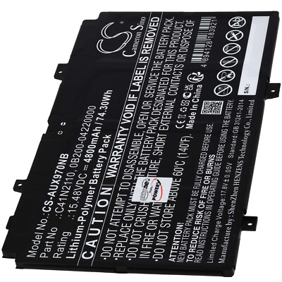 Akku für Asus Zenbook 17 Fold OLED Laptop 15,48V 4800mAh/74Wh Li-Polymer Schwarz
