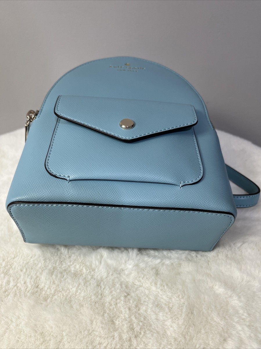 New Kate Spade Schuyler Mini Backpack Leather Smoky Blue | eBay display picture 1
