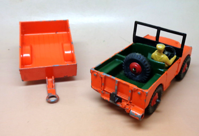 ORIGINAL DINKY LAND ROVER 340 ET REMORQUE 341 MADE IN ENGLAND 1954