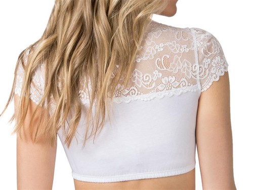 Stockerpoint Dirndlbluse Jasmin Spitze Herzausschnitt Spitzenbluse Dirndl Bluse - Bild 10 von 11