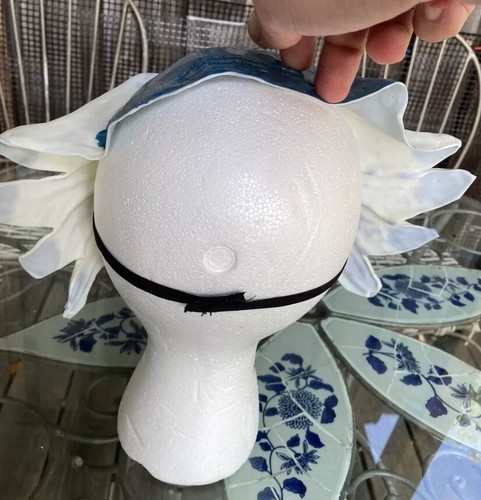 Rubie's 2013 Adler Halb Halloween Maske 2010er Riemen blau gold weiß - Bild 4 von 6