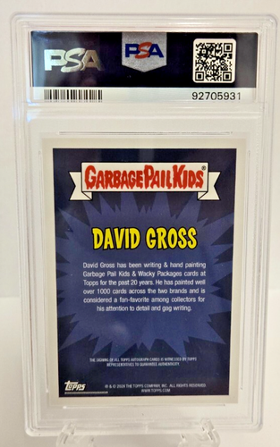 2023 GPK x MLB S3 David Gross SSP Artist Portrait Autograph PSA 10 - Picture 2 of 2