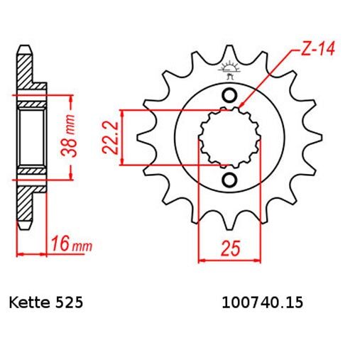 Kettensatz Honda CBR 650 FA 14-20 Kette RK GB 525 ZXW 118 offen GOLD 15/42 - Picture 2 of 4