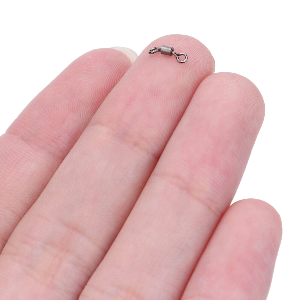 50pcs Fishing Swivel Ball Bearing Solid Rings Connector Fishing Tackle