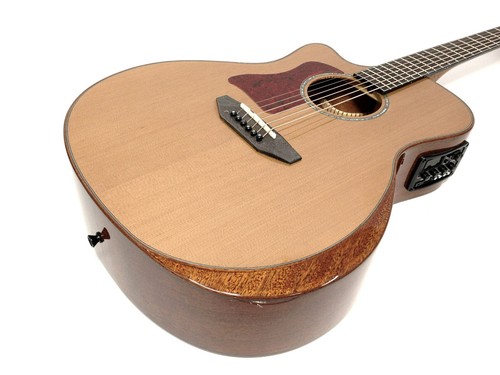 Left Hand Caraya Solid Top Electric-Acoustic guitar with MP3 Player/Recorder - Picture 7 of 12