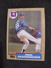 1987 Topps Paul Assenmacher Atlanta Braves #132 Baseball Rookie Card . rookie card picture