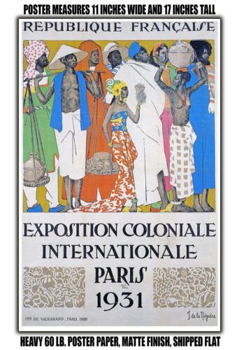 11x17 POSTER - 1931 Repubblica francese Parigi Esposizione coloniale internazionale 1931 - Foto 1 di 1