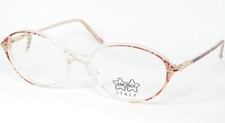 Vintage LUXOTTICA LU 4280 W102 CLEAR /ROSE-RED MOSAIC /GOLD EYEGLASSES 52-17-135