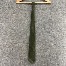 Today's Man Tie Men One Size Green Striped Silk Designer Classic Adjustable