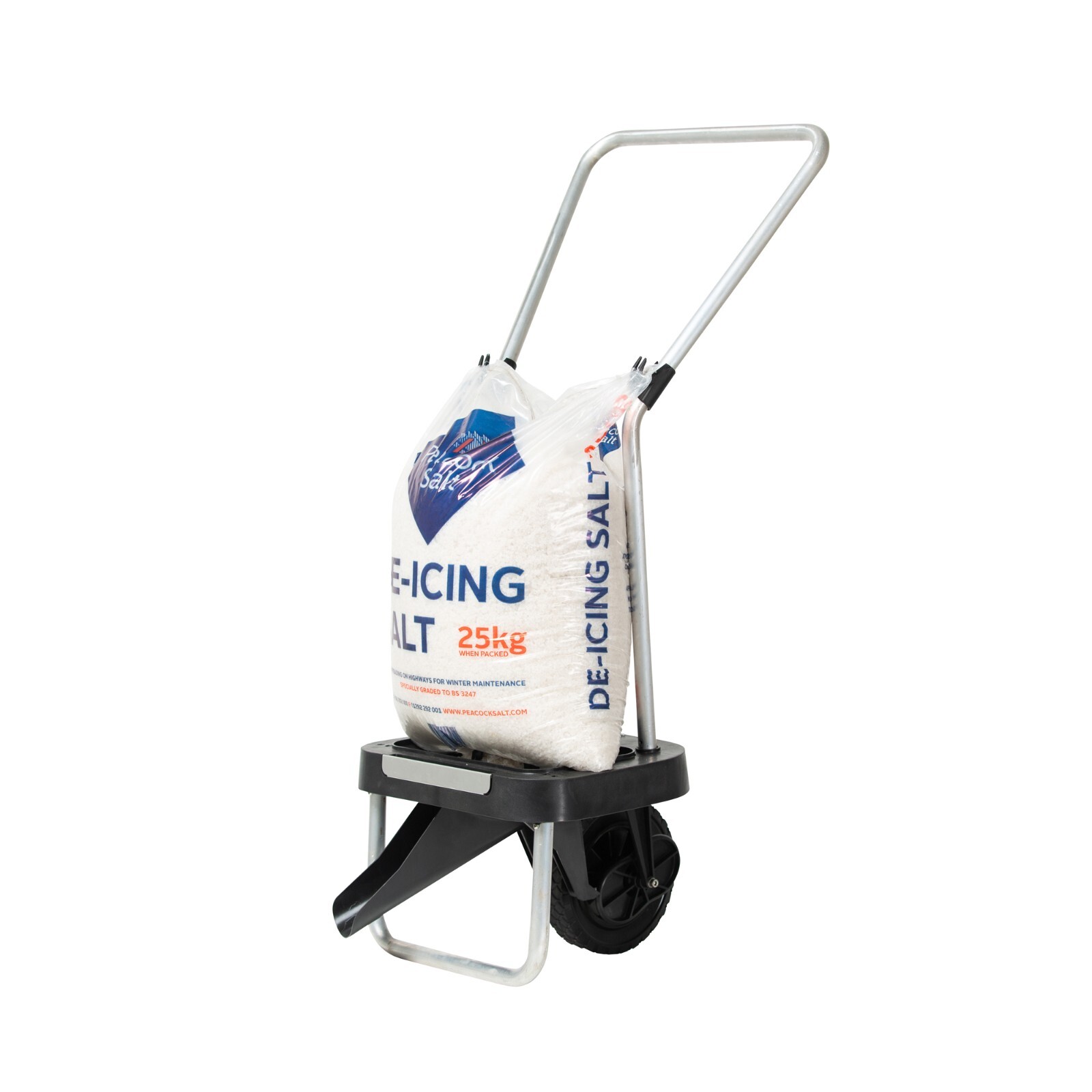 Optio Rock Salt Grit Hand Push Spreader 25KG Capacity De-Icing Snow Ice