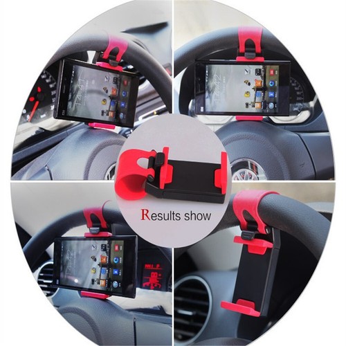 AUTO DECORATIVE ACCESSORIES Clip Car Steering Wheel Bike Handlebar Phone Holder^ - Photo 7 sur 18