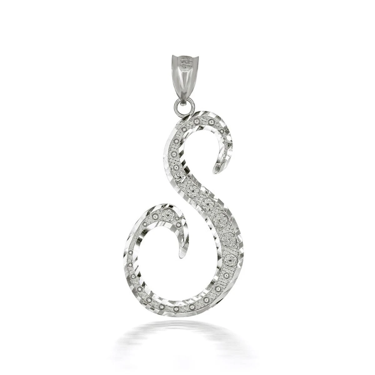 Sterling silver cursive initial necklace sale