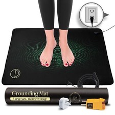 Grounding Mat for Full Body Pain Relief and Restful Sleep Includes Outlet Tester