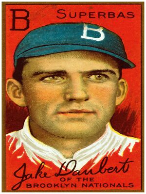 3866.Jake Danbert Brooklyn Baseball Player Poster from early sport card.Room art