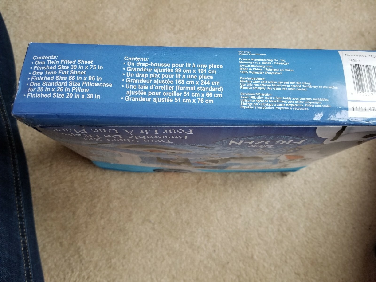 Disney Frozen Olaf Bedding Sheet Set Twin Size Microfiber For Sale Online Ebay