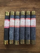 LOT of 6 - ECON ECS 2 FUSE  - ECONOMY FUSE DIVISION 600 VOLT Class K5