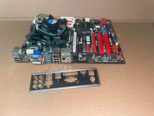 BIOSTAR TZ77A Motherboard w/ Core i7-2600K @ 3.40GHz. I/O Shield. FAN.