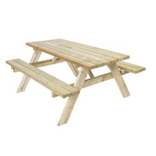 Set birreria tavolo da picnic in legno con panchine richiudibili Paysage 42 mm p