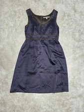Proenza Schouler for Target Navy Midi Dress 100% Silk Y2K Classic Jr Size 3