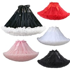 Women's 3-Layer Tulle Petticoat Puffy Tutu Skirt for Party Cosplay Wedding Under