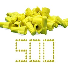 500PCS Yellow Winged Wire Connectors AWG 18-10 Twist-On Wire Nuts UL Listed