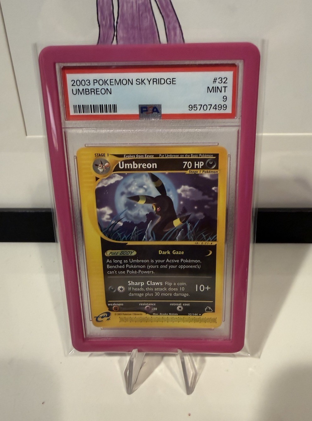 Pokémon TCG - Umbreon - 32/144 - Rare - 2003 Skyridge - PSA 9 Mint (Low Pop) 🎃