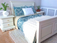 Miniature Dollhouse Floral Bedspread/Comforter/Blanket/Pillows  1:12 Scale  301