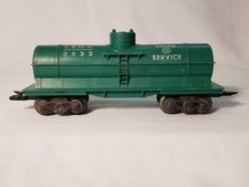Marx O Gauge Train CSOX 2532 Tank Car Green 8-Wheel Scissor Coupler