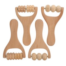 4pcs Wooden Massage Roller Set, Full Body Massage Roller Tool for Hand, Foot ...