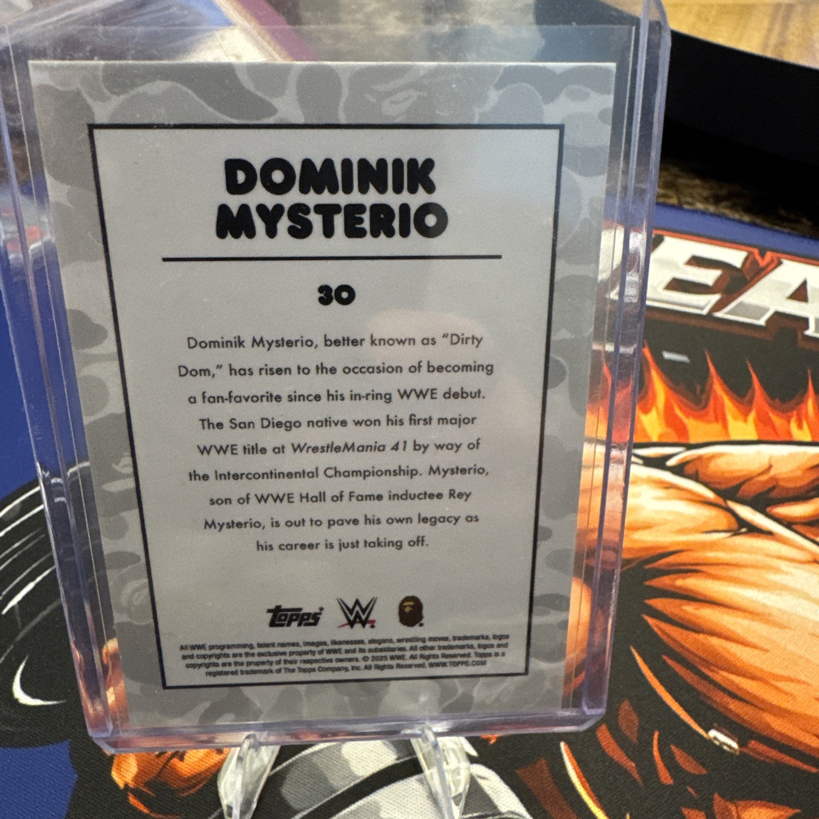 2025 Topps WWE x Bape Dominik Mysterio Camo #30 thumbnail 2
