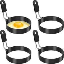 Eggs Rings, 4 Pack Stainless Steel Egg Cooking Rings, Pancake Mold for frying