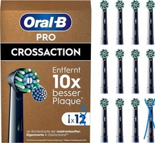Oral-B Pro CrossAction Spazzole a innesto - Nero, 12 pezzi