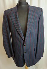 Brook Taverner Striped Vintage Retro Blazer Jacket Smart Casual Large E4418